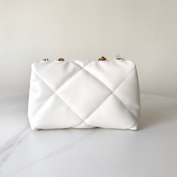 Tory Burch diamond grid platinum chain bag shoulder bag crossbody bag - Picture 4 of 8